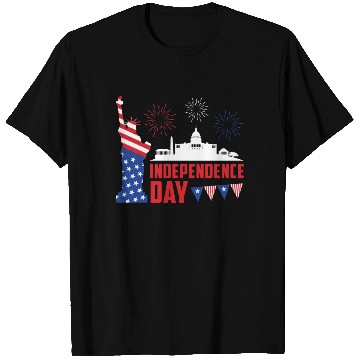 Discover Independence Day Statue of Loverty America Party T Shirts