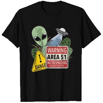 Discover Warning Area 51 No Trespassing Beyond This Point T Shirts