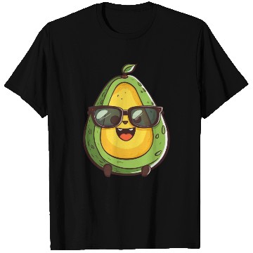 Discover Cool Nerd Avocado with Glasses - Funny Design T Shirts