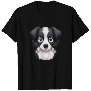 Discover Loving Border Collie Gaze Design T Shirts