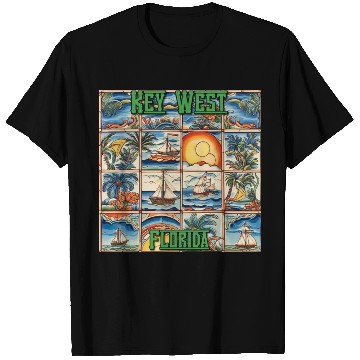 Discover Key West Folk Art T Shirts