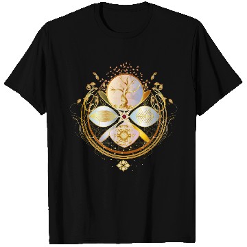 Discover magic amulet, golden tree of life symbol T Shirts