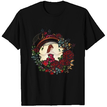 Discover Art Nouveau princess in the rose garden T Shirts