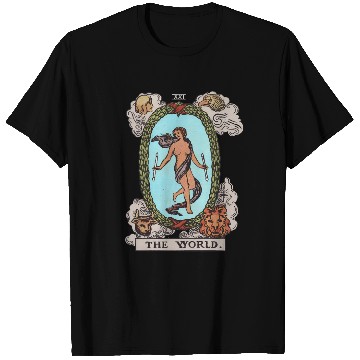 Discover Tarot Card The World Recolorized Tarot T Shirts