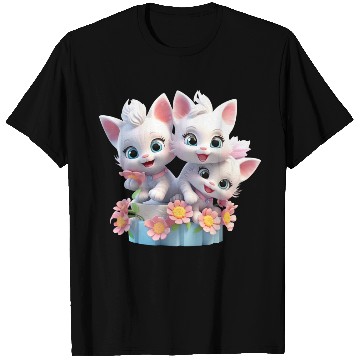 Discover Cute Kittens 3D Ai Art T Shirts