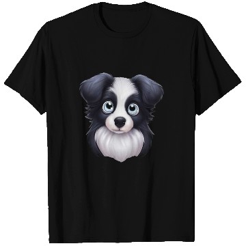 Discover Artistic Border Collie Portrait T Shirts