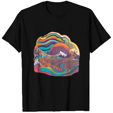 Discover A psychedelic landscape. T Shirts