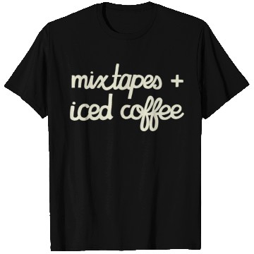 Discover DESIGNMixtapes and Iced Coffee WHITE TEXT green T Shirts