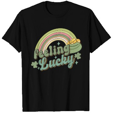 Discover Feeling Lucky Saint Patricks Day Rainbow quote T Shirts