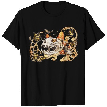 Discover Cat Skull And Butterflies T Shirts