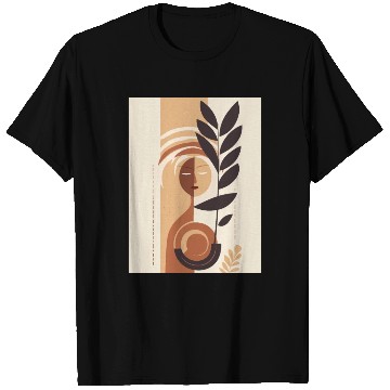Discover Women Face Mid Century Leaf Oasis T Shirts