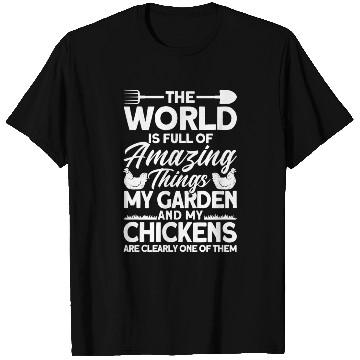 Discover My Garden And My Chickens funny Gardening yellow T Shirts