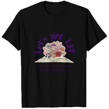 Discover Let'S Get Lit Indie Bookstore Crawl Bookstore Day T Shirts