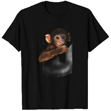 Discover Baby Monkey In Pocket Of Monkey T Shirts