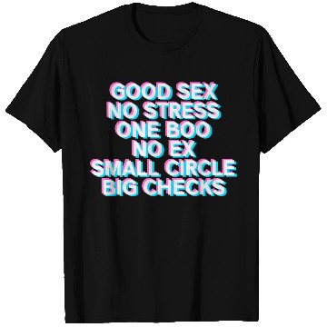 Discover No Stress One Boo No Ex Back Print Rap Saying T Shirts