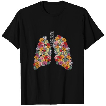 Discover Anatomical Lungs Flowers Medical Science Anatomy T T Shirts