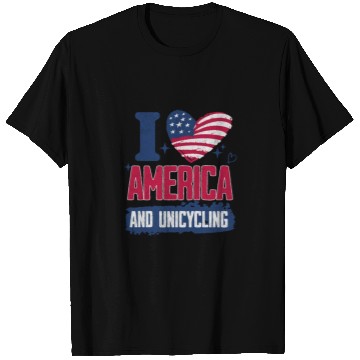 Discover I Love America And Unicycling T Shirts