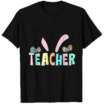 Discover Cute Easter Hoppy Teacher Bunny Ears T Shirts