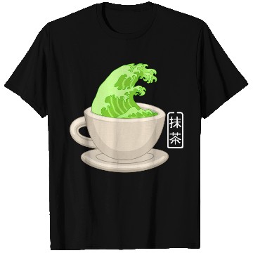 Discover Matcha Latte Great Green Tea Wave T Shirts