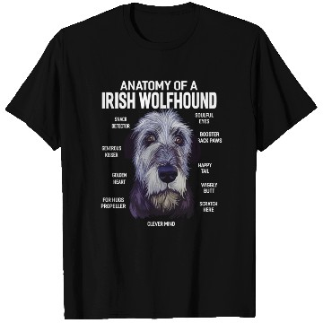 Discover Anatomy of a Irish Wolfhound Dog Funny Gift T Shirts