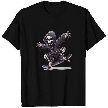 Discover Grim Reaper Shreds the Streets: Skateboarding for T Shirts