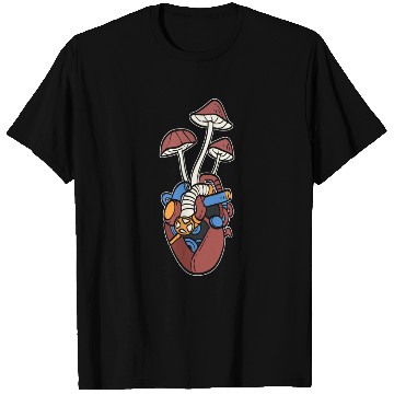Discover Heart Mushroom Nature Lover Gift T Shirts