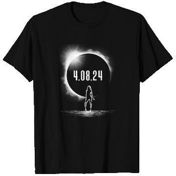 Discover Total Solar Eclipse Woman Silhouette 4.08.24women' T Shirts