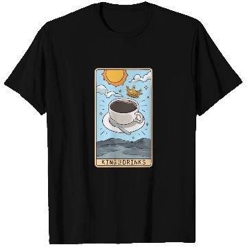 Discover Tarot Card Reader Hot Coffee Drinker Caffeine T Shirts