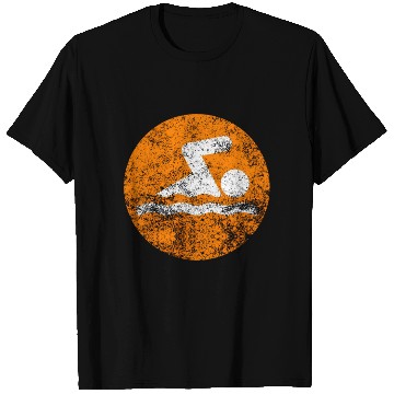 Discover Swim Orange Swim Icon T Shirts