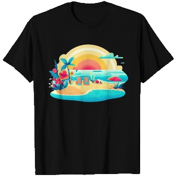 Discover Poolside paradise T Shirts
