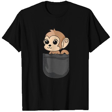 Discover Monkey In Pocket Funny Animal Lover Gift T Shirts