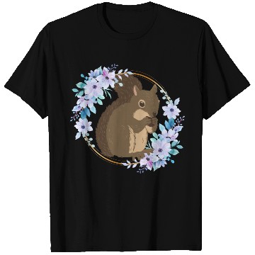 Discover Flower Circle Squirrel T Shirts