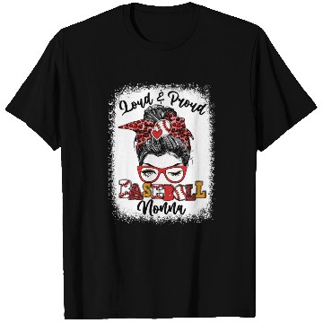 Discover Loud And Proud Baseball Nonna Messy Bun Bleached T Shirts