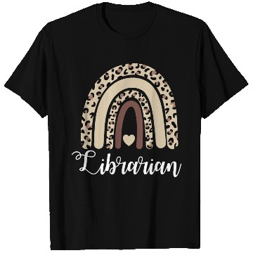 Discover Librarian Rainbow Boho Leopard Library Book Lover T Shirts