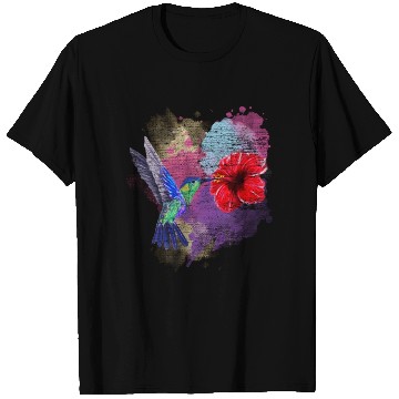 Discover Pretty Bird Animal Hibiscus Flower Hummingbird T Shirts