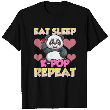 Discover Cute Eat Sleep K Pop Repeat Kawaii Panda Kpop T Shirts