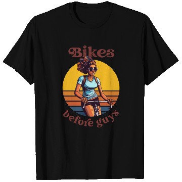 Discover Bikes Before Guys Bicycle, Cycling Black Women T Shirts