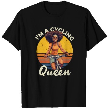 Discover I'm a Cycling Queen Bicycle, Cycling Black Women T Shirts