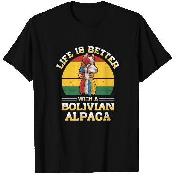 Discover Bolivia Flag Bolivian Alpaca Lover Country South T Shirts