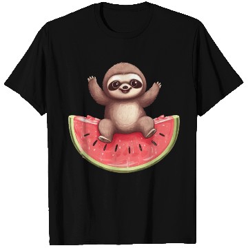 Discover Sloth with Watermelon - Sweet Summer Design T Shirts