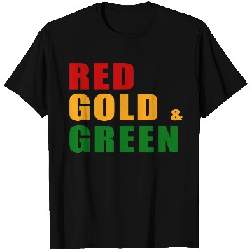 Discover Red, Gold & Green T Shirts