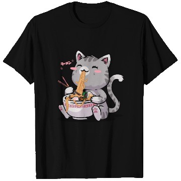 Discover Kawaii Neko Cat Ramen Bowl Anime Otaku Japanese No T Shirts