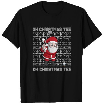 Discover Golf Oh Santa Claus Golfer Golfing T Shirts