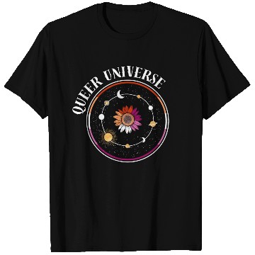 Discover LGBTQ Queer Universe, Lesbian Flag Sunflower T Shirts