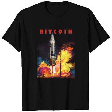 Discover Bitcoin Blast-off T Shirts