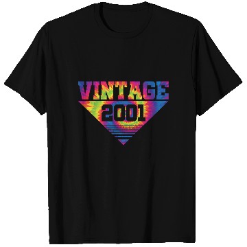 Discover Vintage 2001 Tie Dye Splash Color Triangle T Shirts