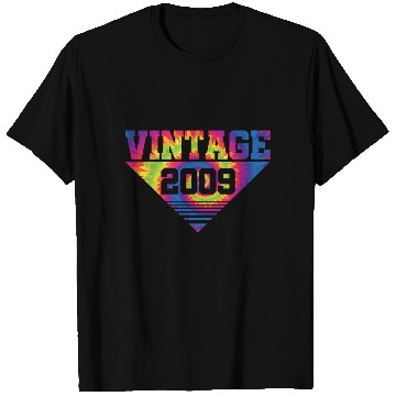 Discover Vintage 2009 Tie Dye Splash Color Triangle T Shirts