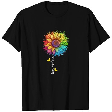 Discover Rainbow Sunflower LGBTQ Lover Pride Community Pun T Shirts