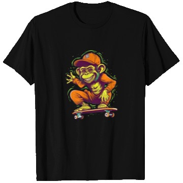 Discover Monkey on Skateboard Skater Skateboarding for T Shirts
