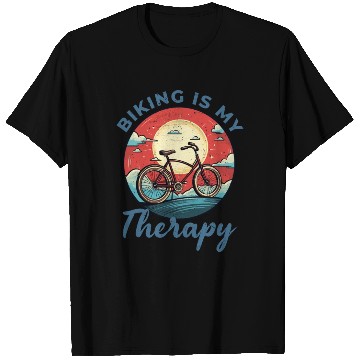 Discover Biking is My Therapy Bicycle, Bike, Cycling, Biker T Shirts